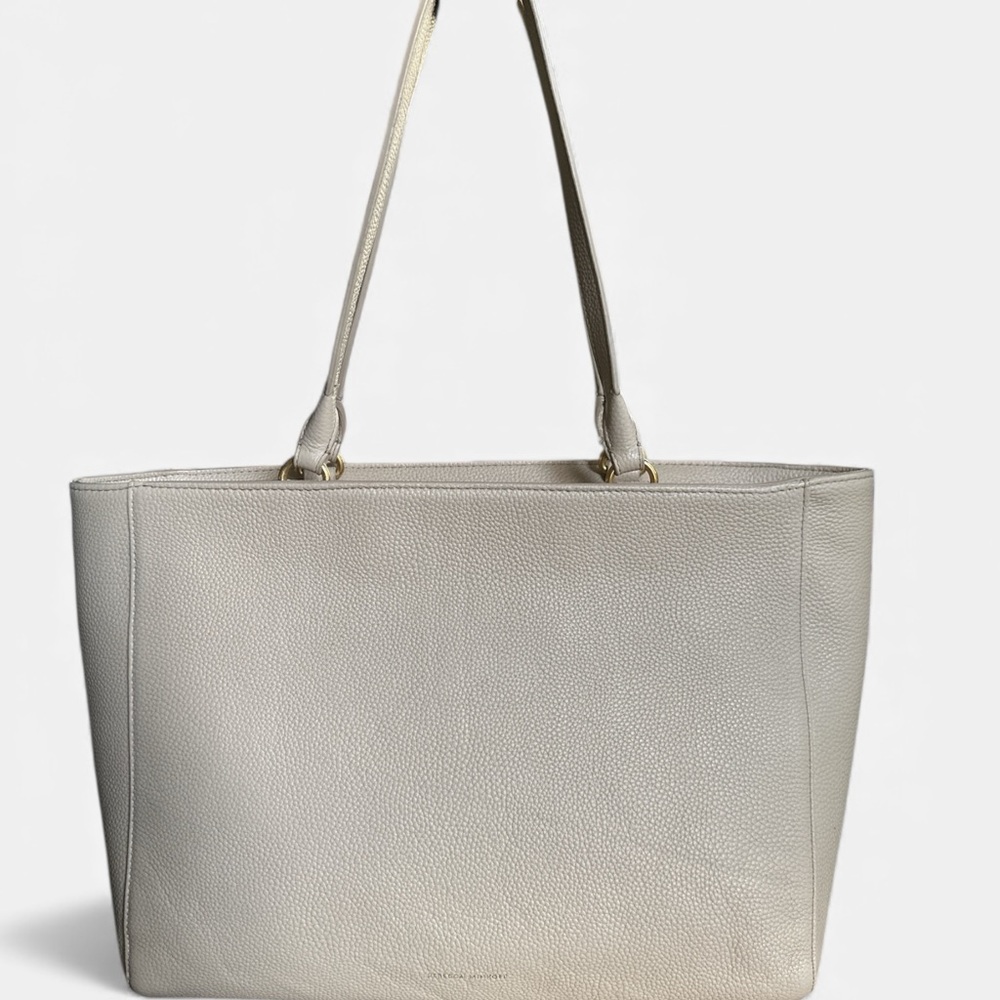 Rebecca Minkoff Pebbled Leather Large Tote Bag | Neutral Cream | - Picture 4 of 12